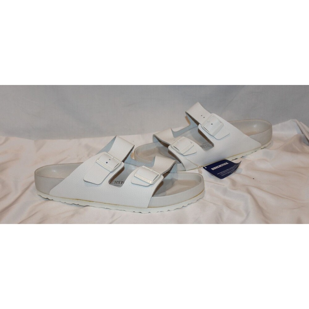 Birkenstock Women's Arizona BS Leather Sandal White EU 38 Narrow $210 - Picture 6 of 8